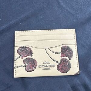 Coach Cream Leather Slim ID Card Case